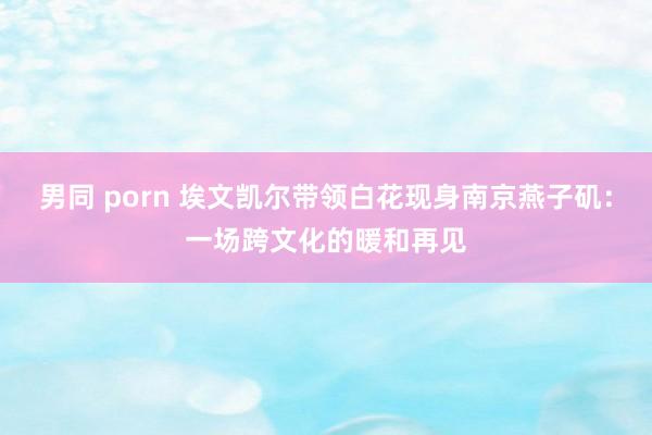 男同 porn 埃文凯尔带领白花现身南京燕子矶：一场跨文化的暖和再见