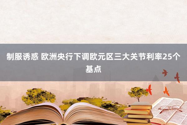 制服诱惑 欧洲央行下调欧元区三大关节利率25个基点