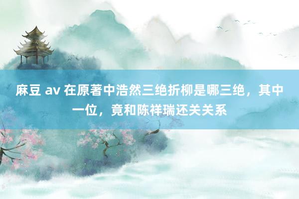 麻豆 av 在原著中浩然三绝折柳是哪三绝，其中一位，竟和陈祥瑞还关关系