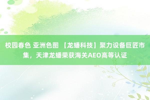 校园春色 亚洲色图 【龙蟠科技】聚力设备巨匠市集，天津龙蟠荣获海关AEO高等认证