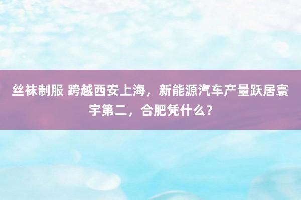 丝袜制服 跨越西安上海，新能源汽车产量跃居寰宇第二，合肥凭什么？
