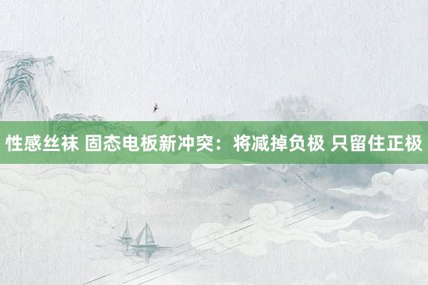 性感丝袜 固态电板新冲突：将减掉负极 只留住正极